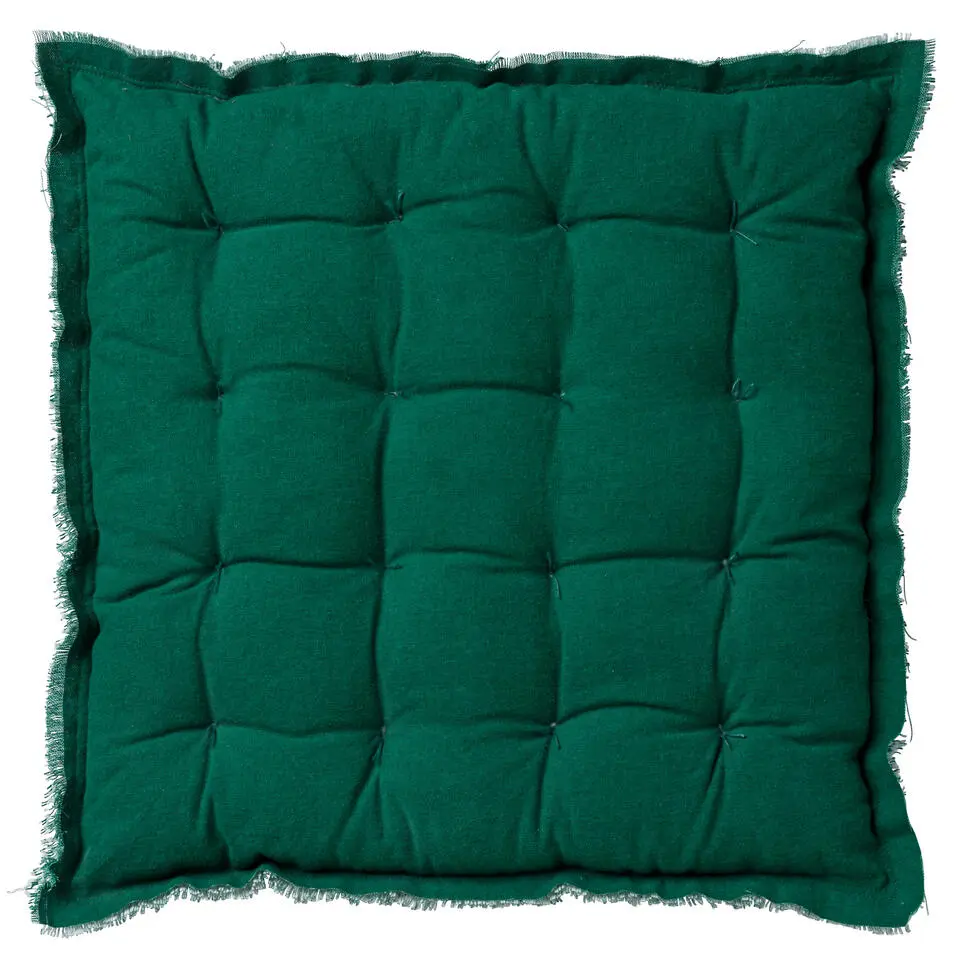 BURTO - Stoelkussen van katoen Galapagos Green 40x40 cm - groen