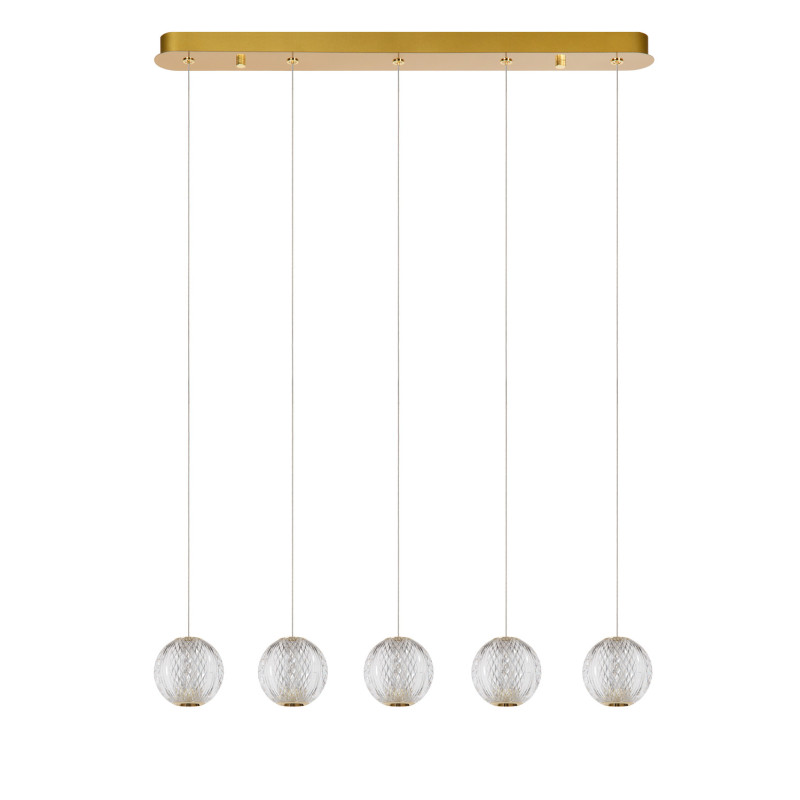 Suspension LED Cintra transparente 5 x 4,7 W LUCIDE