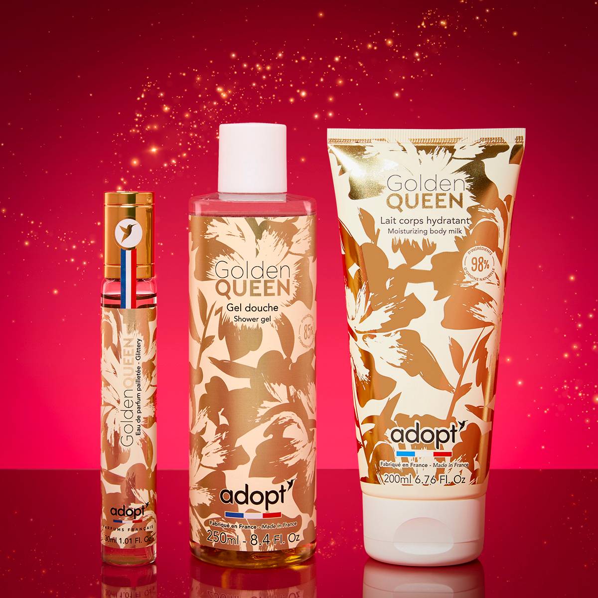 Golden QueenCoffret eau de parfum 30 ml   gel douche 250 ml   lait corps 200 ml
