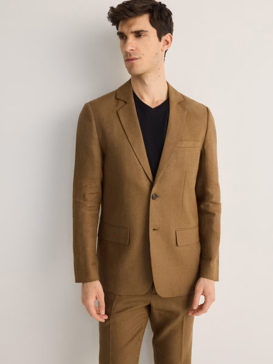 Slim Fit Linen Blazer