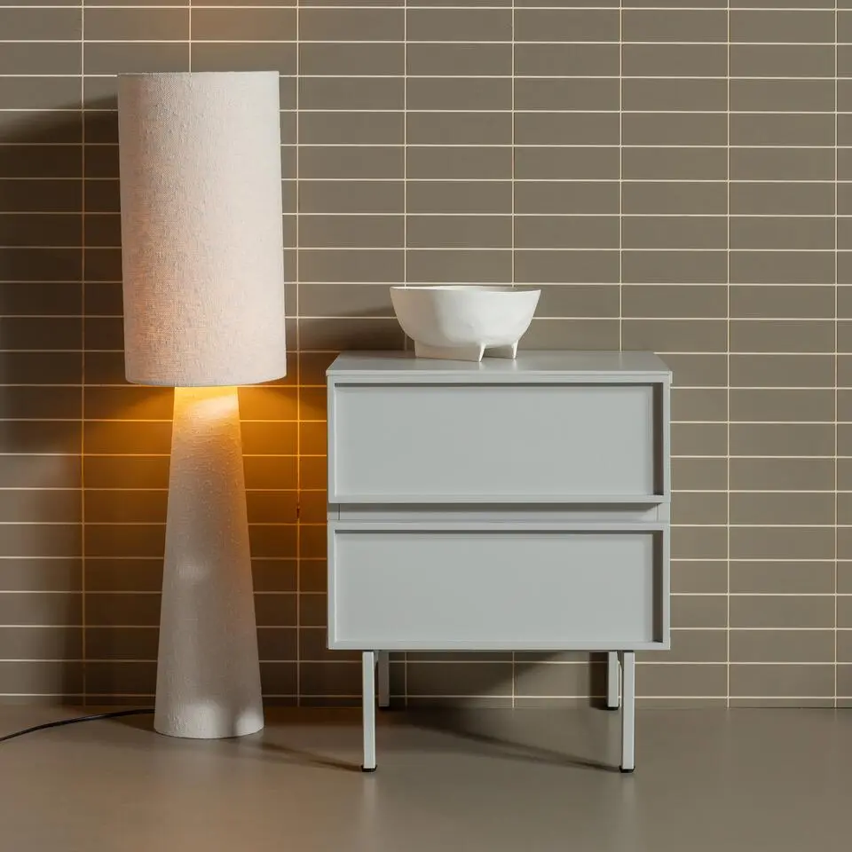 TOURS ladekast/nachtkastje 2 lades melamine/MDF zand