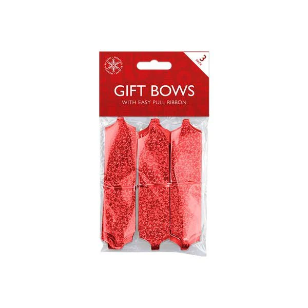 Gift Bows With Easy Pull Ribbon 3 Pack