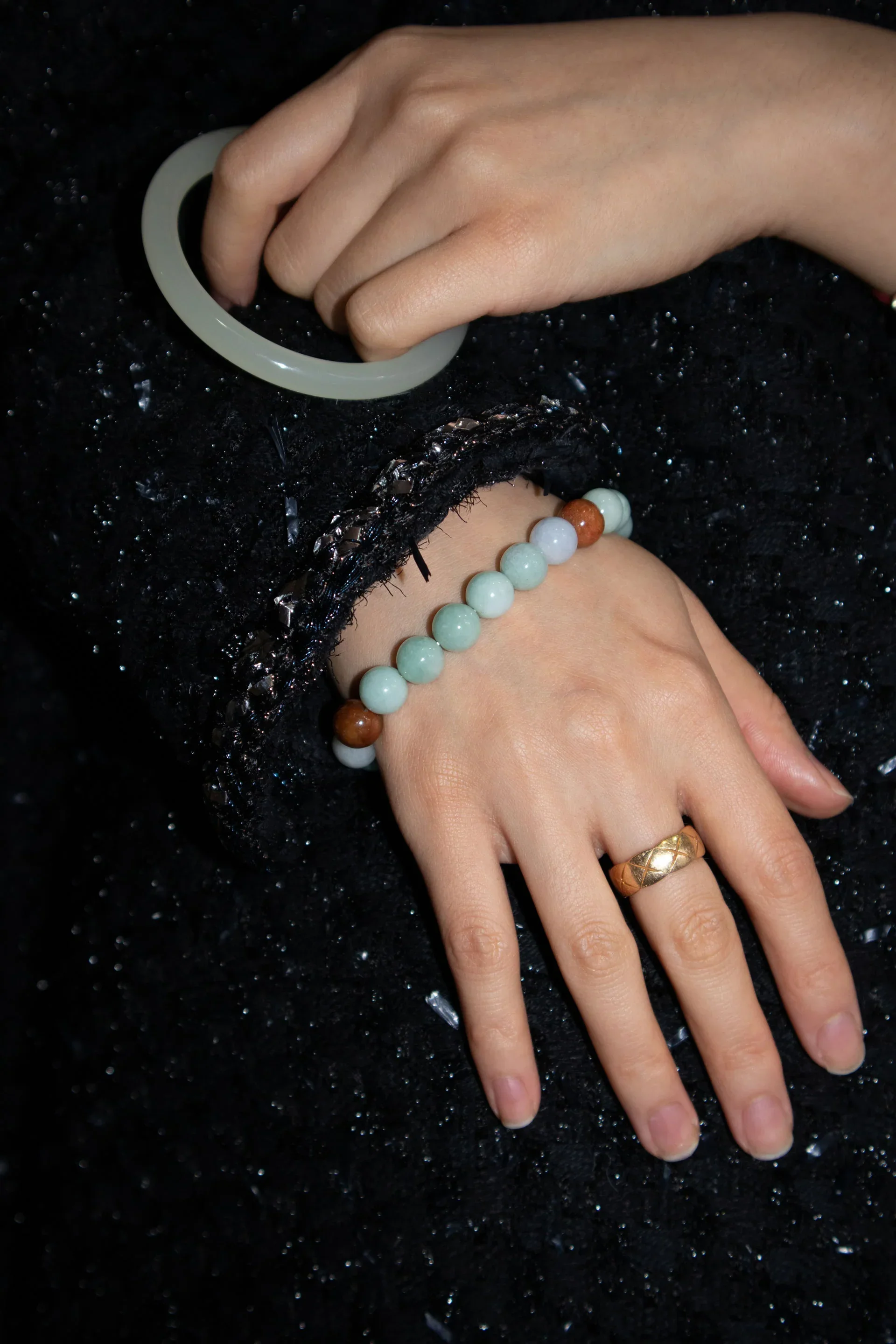 Pea — Beaded Jade Bracelet