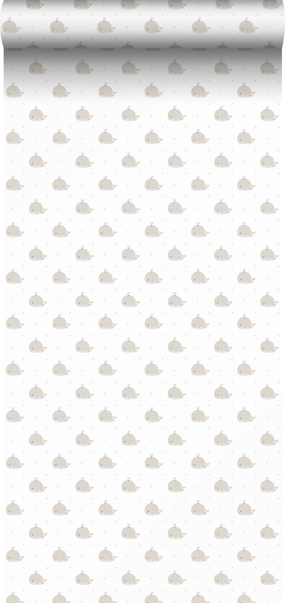 Sanders & Sanders behang walvissen bruin en wit - 53 cm x 10 m - 640565