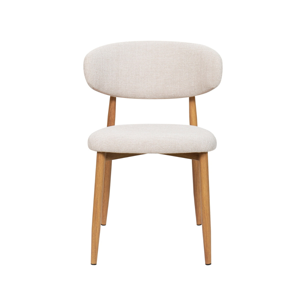 Giga Meubel Eetkamerstoel Alexia - Beige/Naturel - Set van 2
