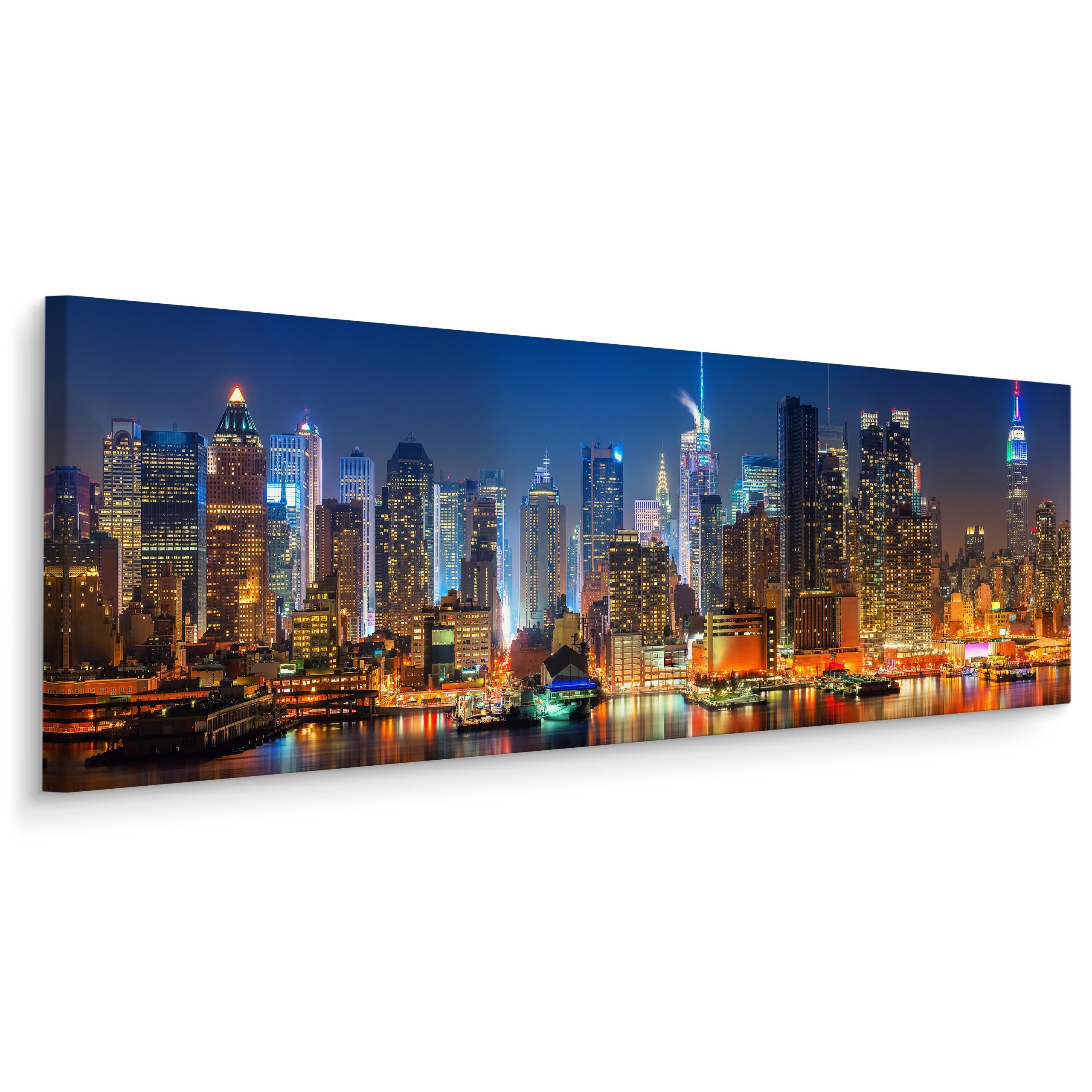 Obraz Panoramiczny Manhattan Nocą 145x45cm