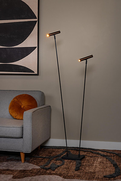 Lampadaire DUARTE en métal avec 2xG9 - Café - Lucide