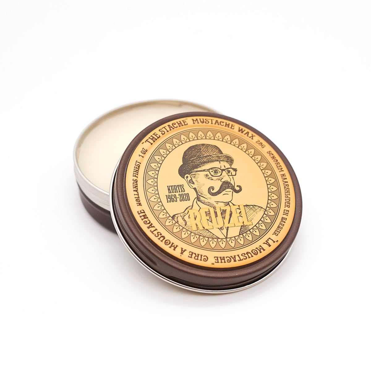 Reuzel Mustache Wax, Bourbon Sidecar Scent, Strong Hold for Styling & - 28g