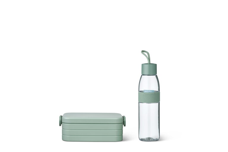 Giftset Onderweg (lunchbox Take a Break   waterfles Ellipse) - Nordic sage