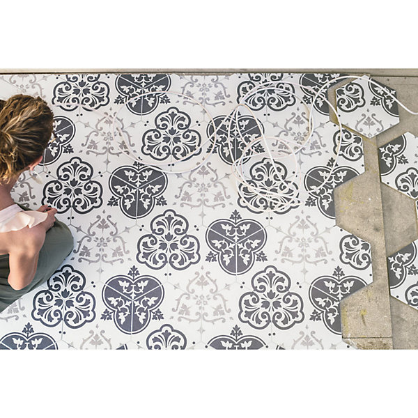 Carrelage sol / mur hexagonal motif patchwork 26,23 cm ALCHIMIA ELISIR