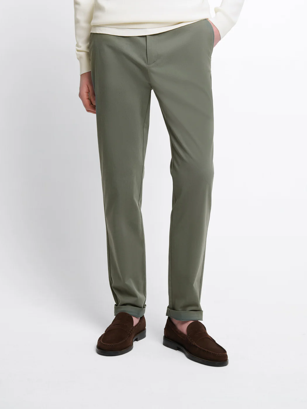 Chino en coton mélangé stretch