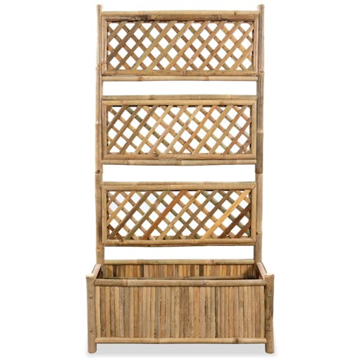 NNEVL Garden Raised Bed with Trellis Bamboo 70 cm