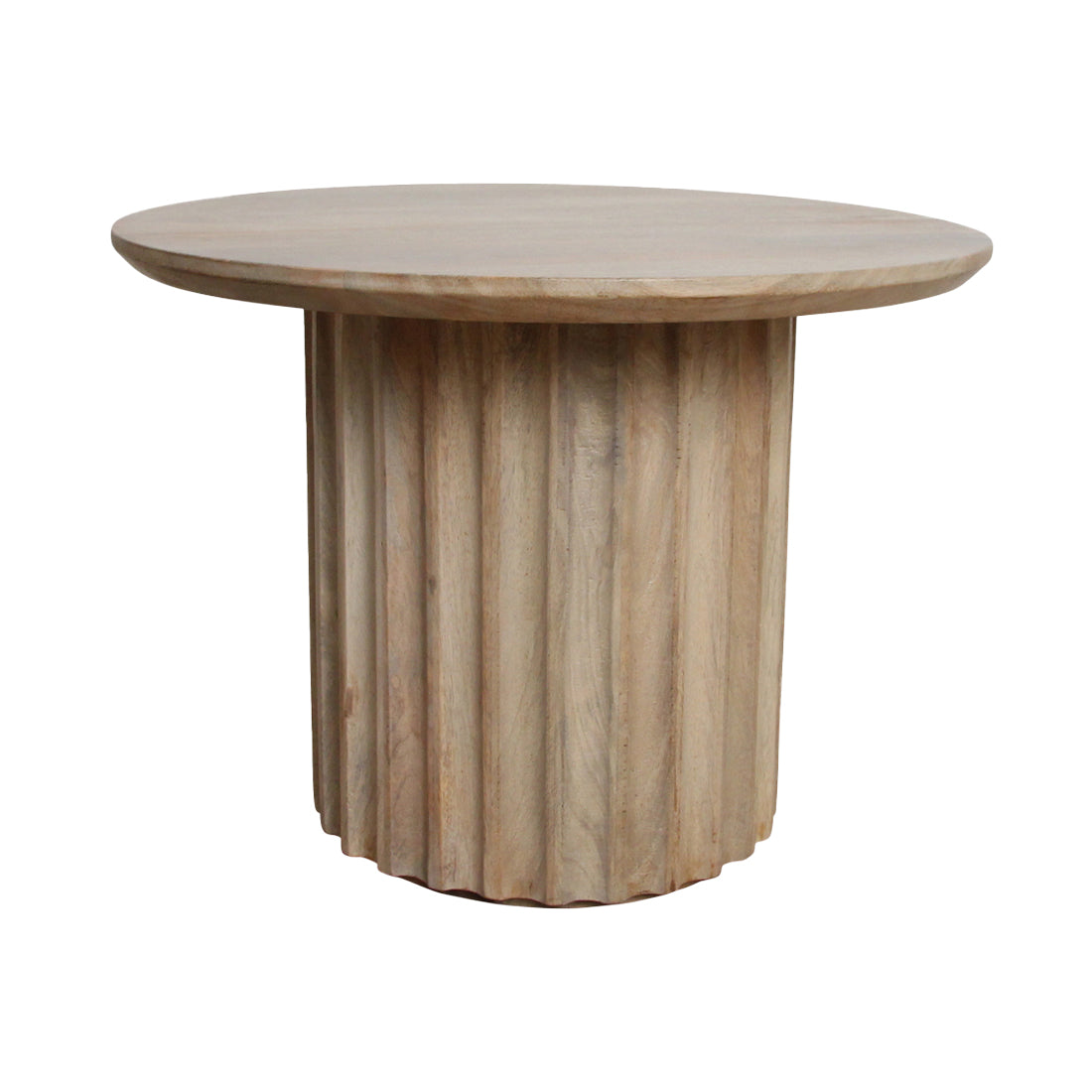 Raw Materials bijzettafel Bullnose Reversed Fluted - Ø55 cm - Naturel
