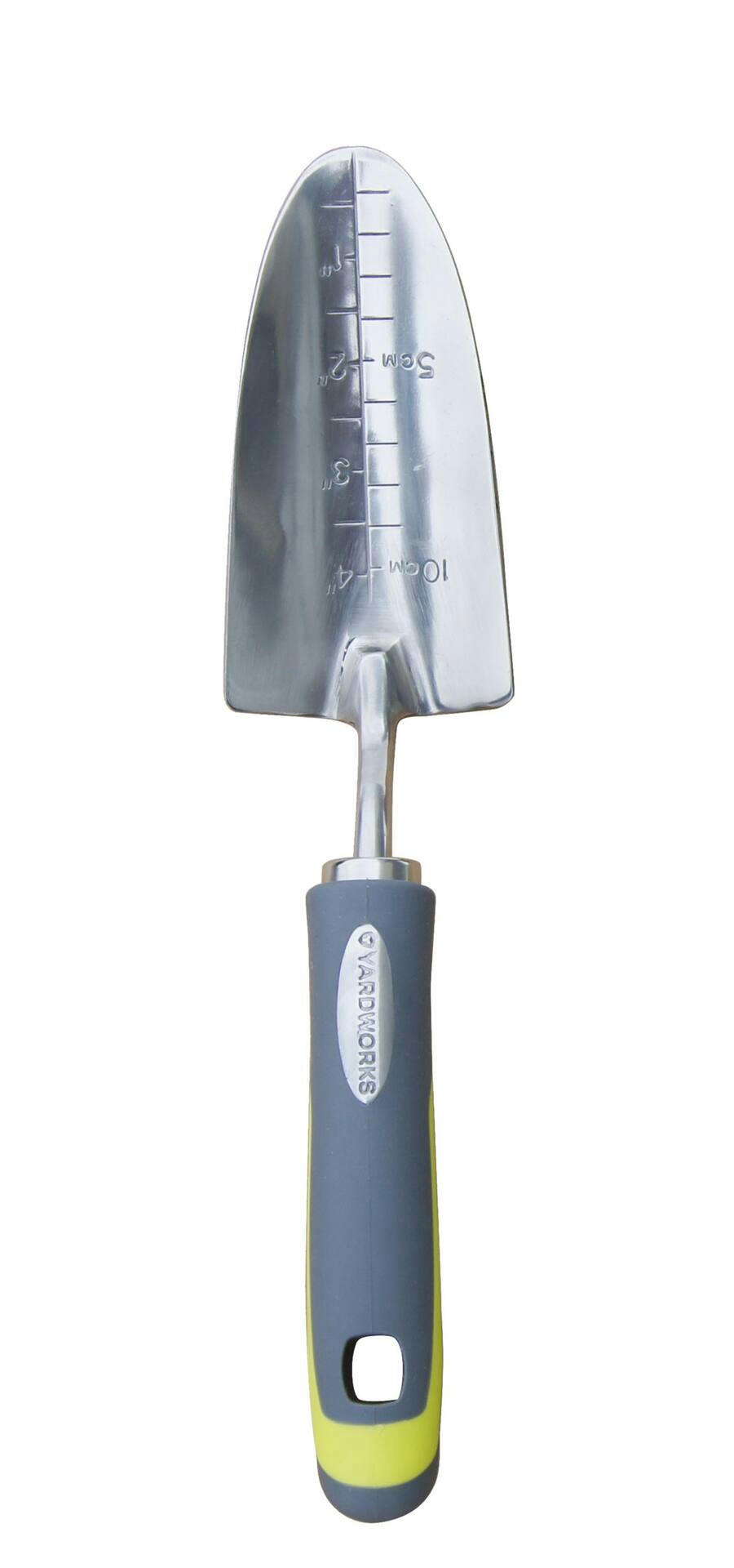 Yardworks 12-in Stainless-Steel Hand Transplanter with Rubber Handle