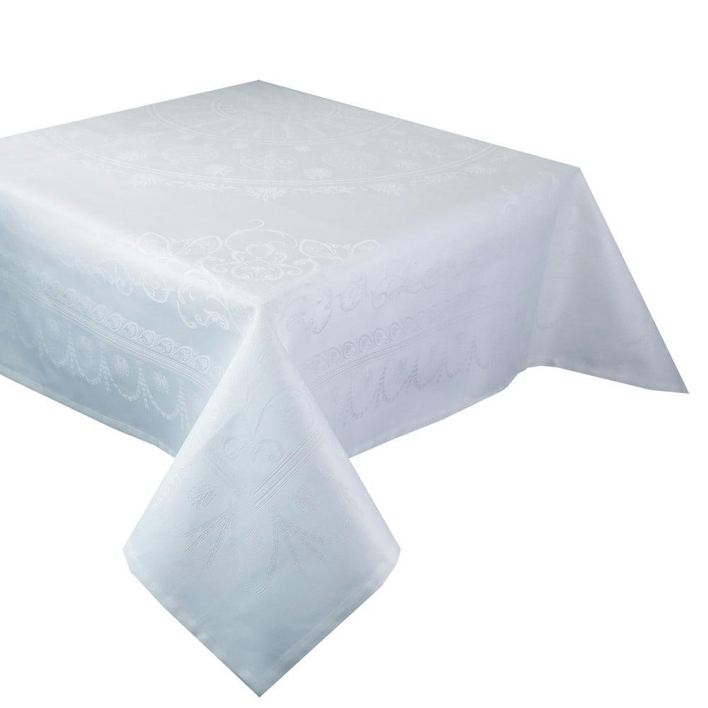 ELOISE DIAMANT - Nappe antitache déperlant pur coton blanc 174X304