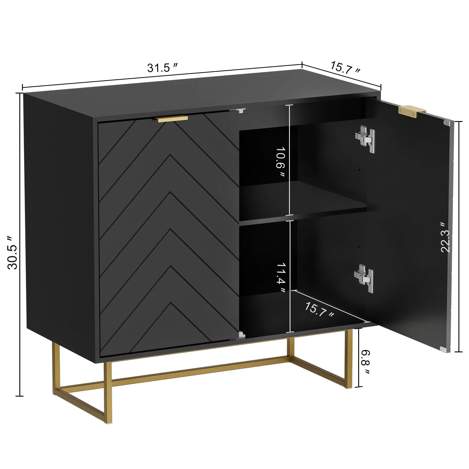 Sideboard Buffet Cabinet with Storage Adjustable Shelf Cabinet for Living Room, Kitchen