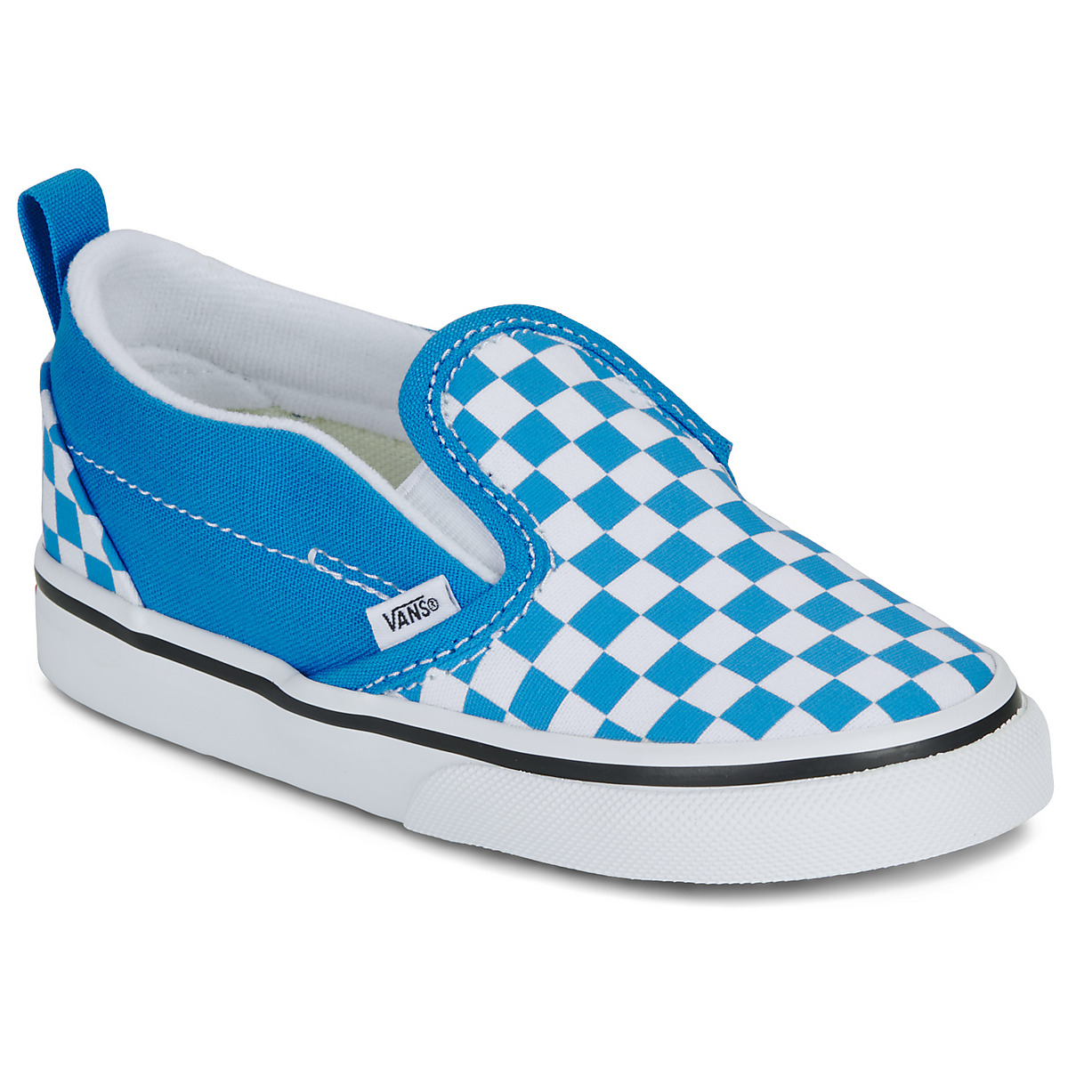 Vans - Slip-On V COLOR THEORY CHECKERBOARD Bright Azure - Blue / White