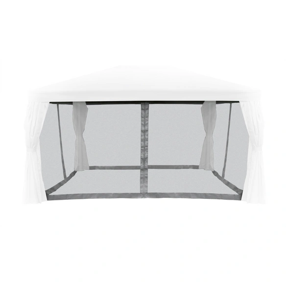 Moskitonetz-Set, Breite: 344 cm, Polyester, hellgrau