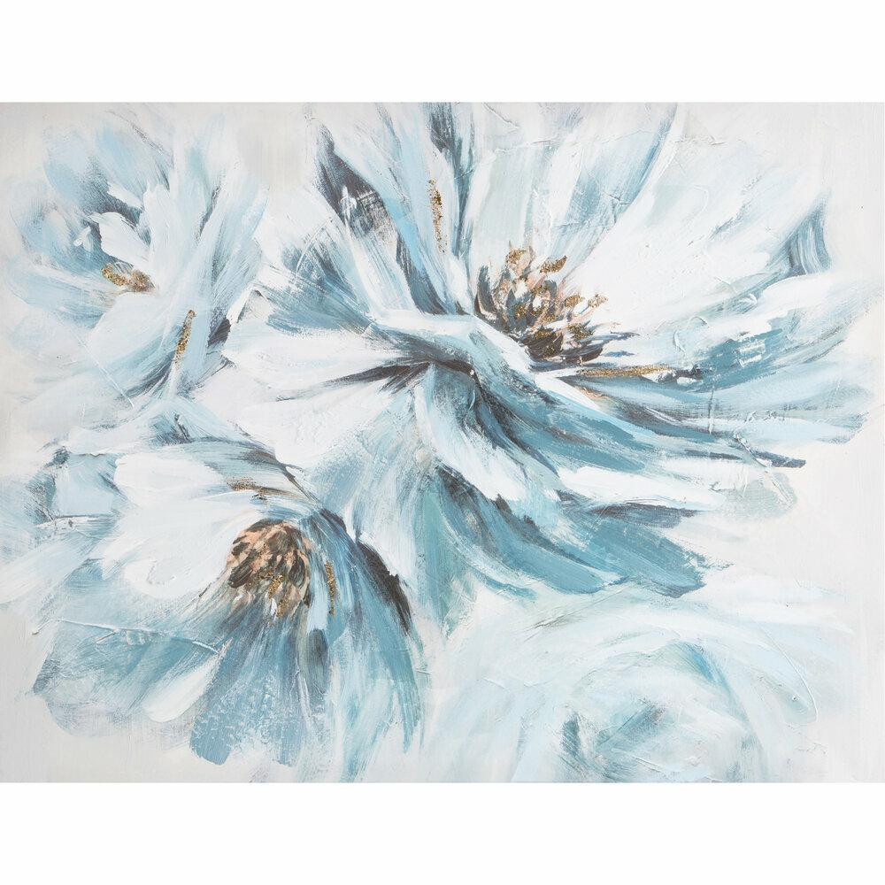 Dekoracyjny Obraz 60x80 cm z Kwiatami na Płótnie