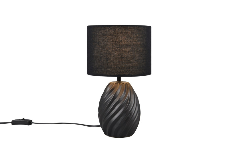 Lampa stołowa ceramiczna czarna MELVA 1xE14x40W wys:31cm RL