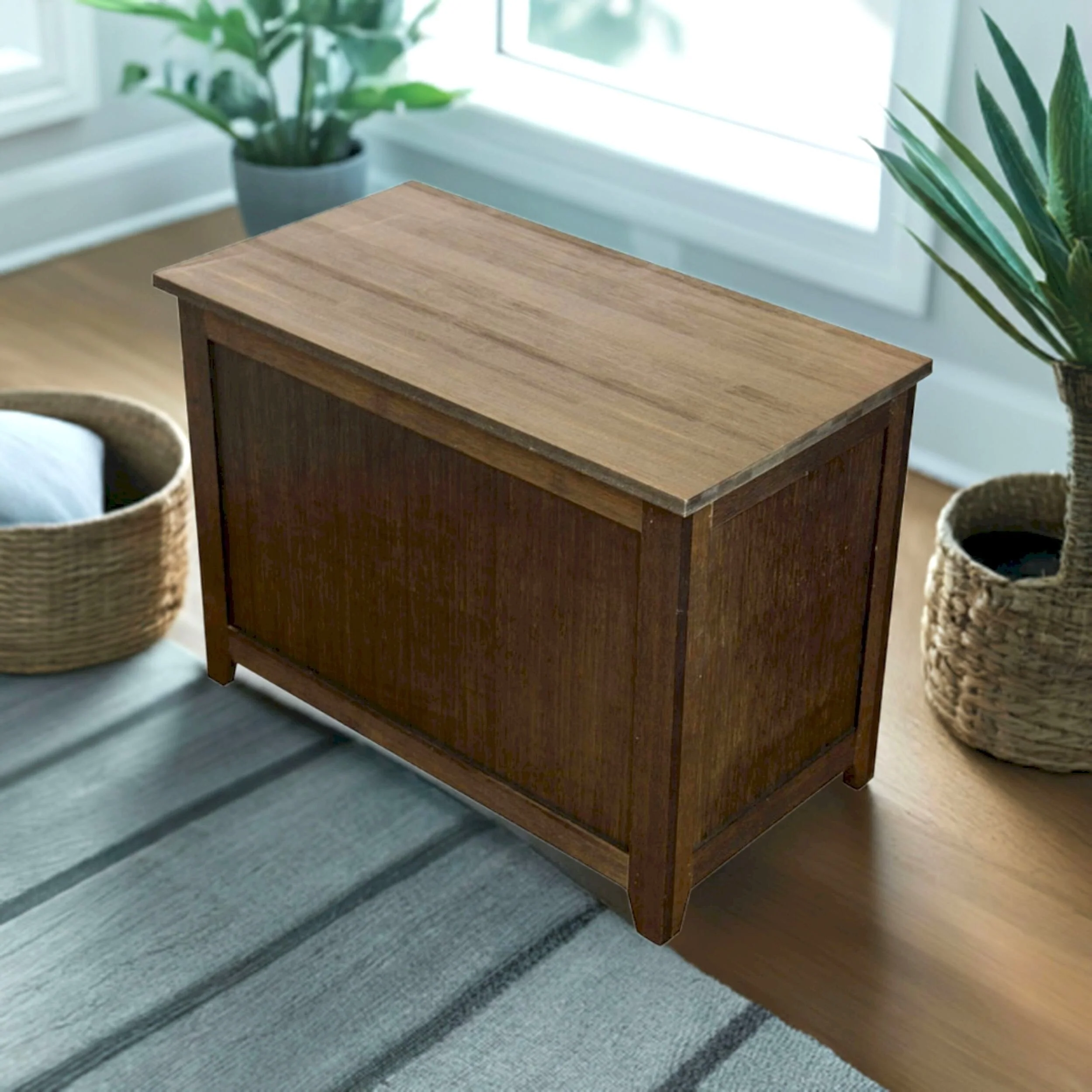 Carbon Loft Molyneux Solid Bamboo Storage Bench