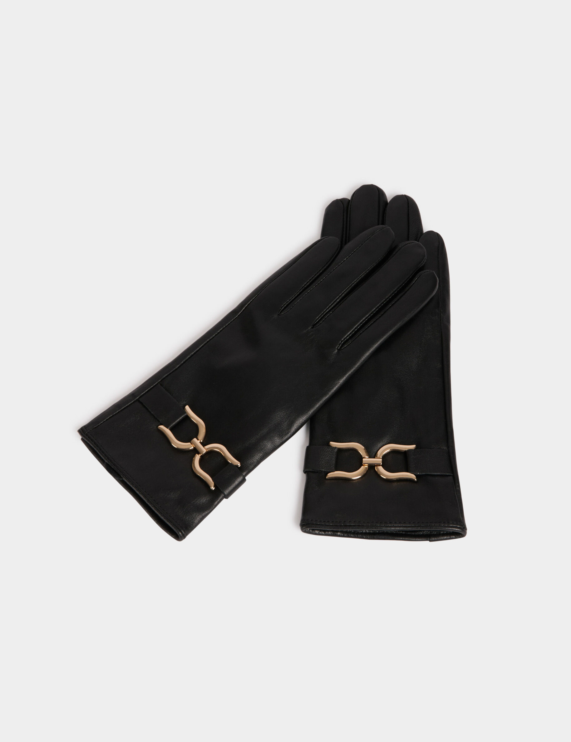 Gloves With Buckle Black Women