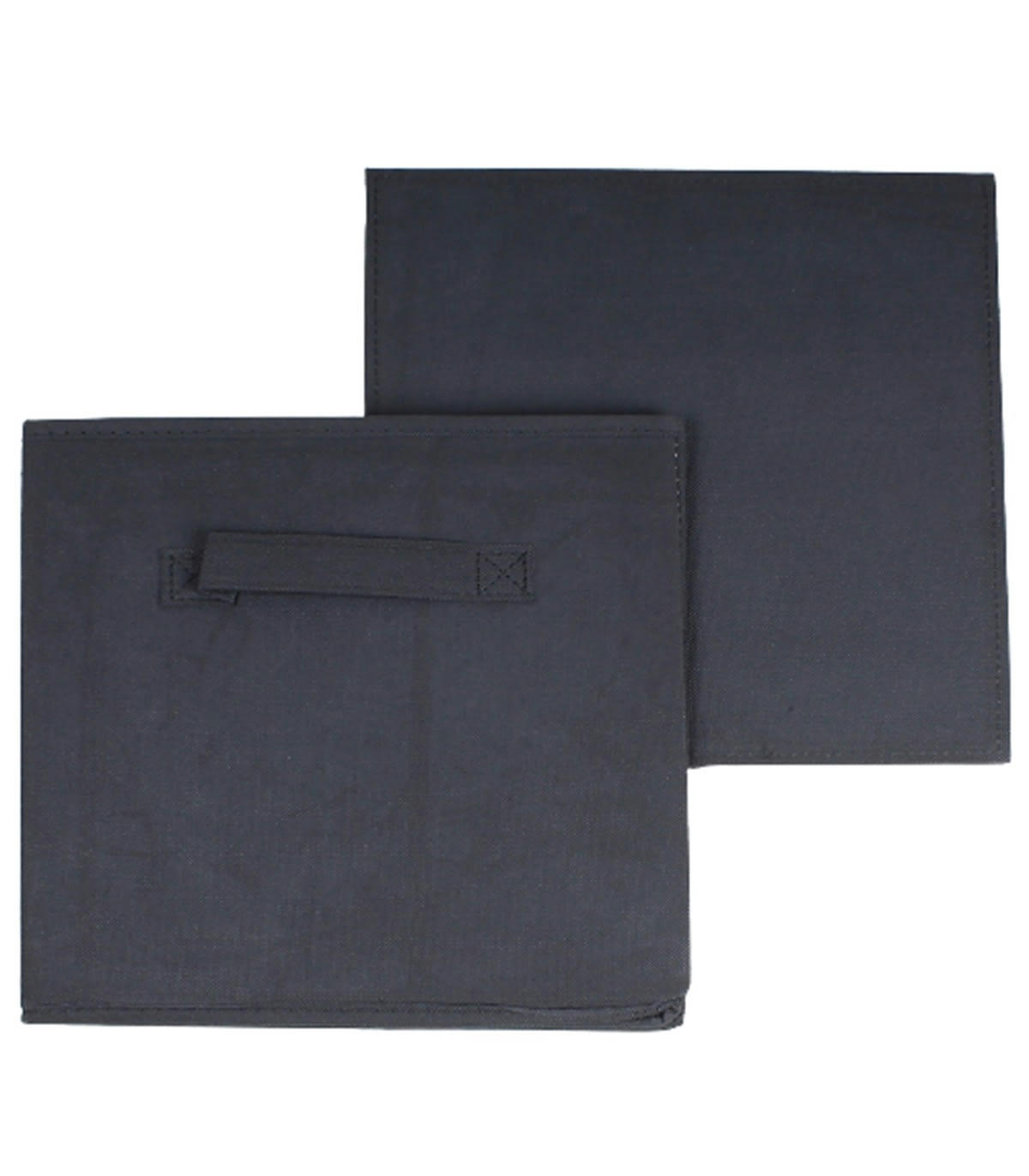 - Cube de rangement intissé 28x28cm - Lot de 2 - Gris