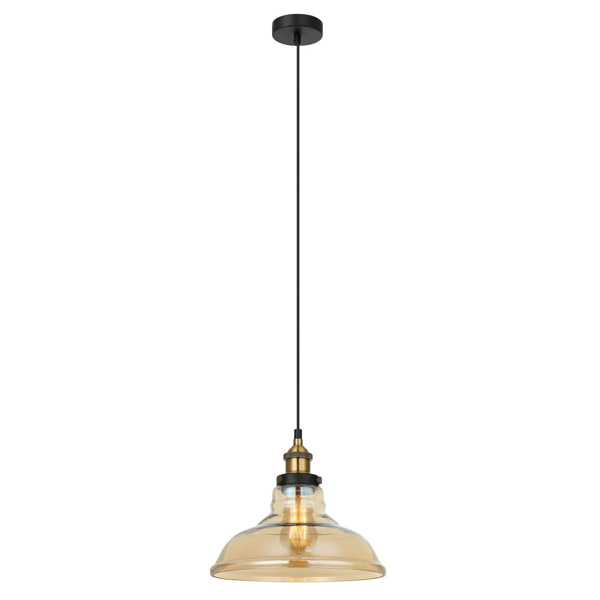 Lampa wisząca czarno-złota Hubert 1xE27x40W wym: 98x28x28 cm Italux