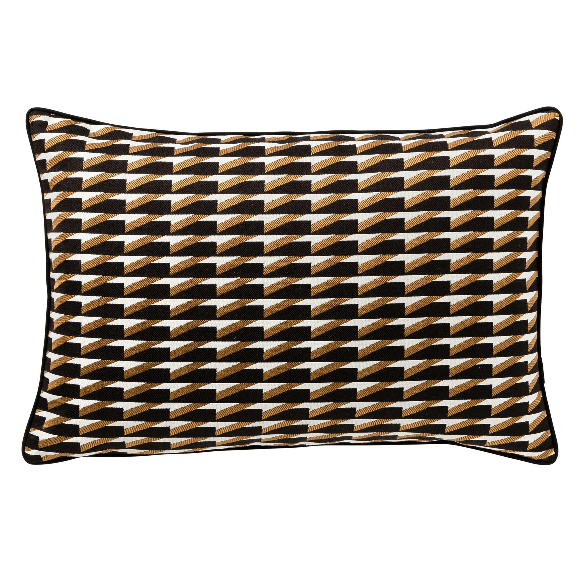 - Housse de coussin noir - 40x60 cm avec motif géométrique