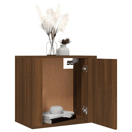 NNEVL Wall-mounted Bedside Cabinets 2 pcs Brown Oak 50x30x47 cm