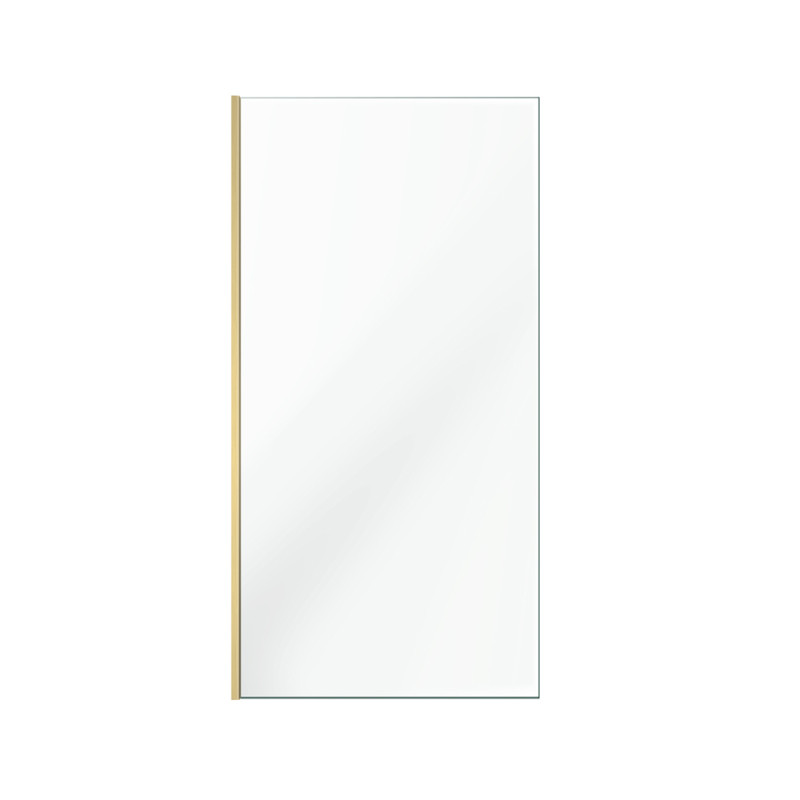 Paroi de douche Parma 2 transparente or 100 x 200 cm AURLANE