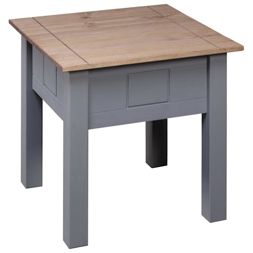 NNEVL Nightstand Grey 50.5x50.5x52.5 cm Pine Panama Range