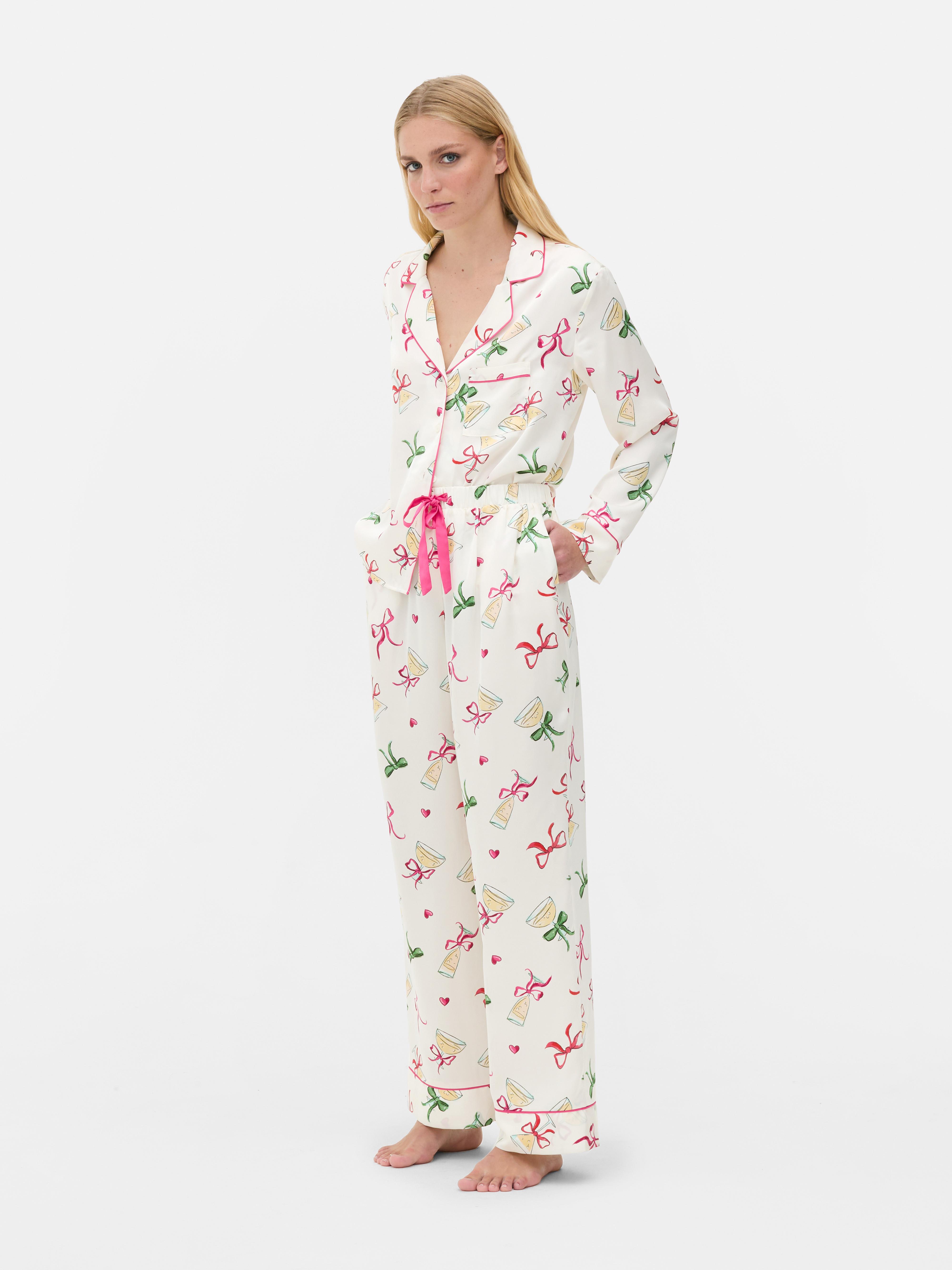 Satin Champagne Boyfriend Pajamas