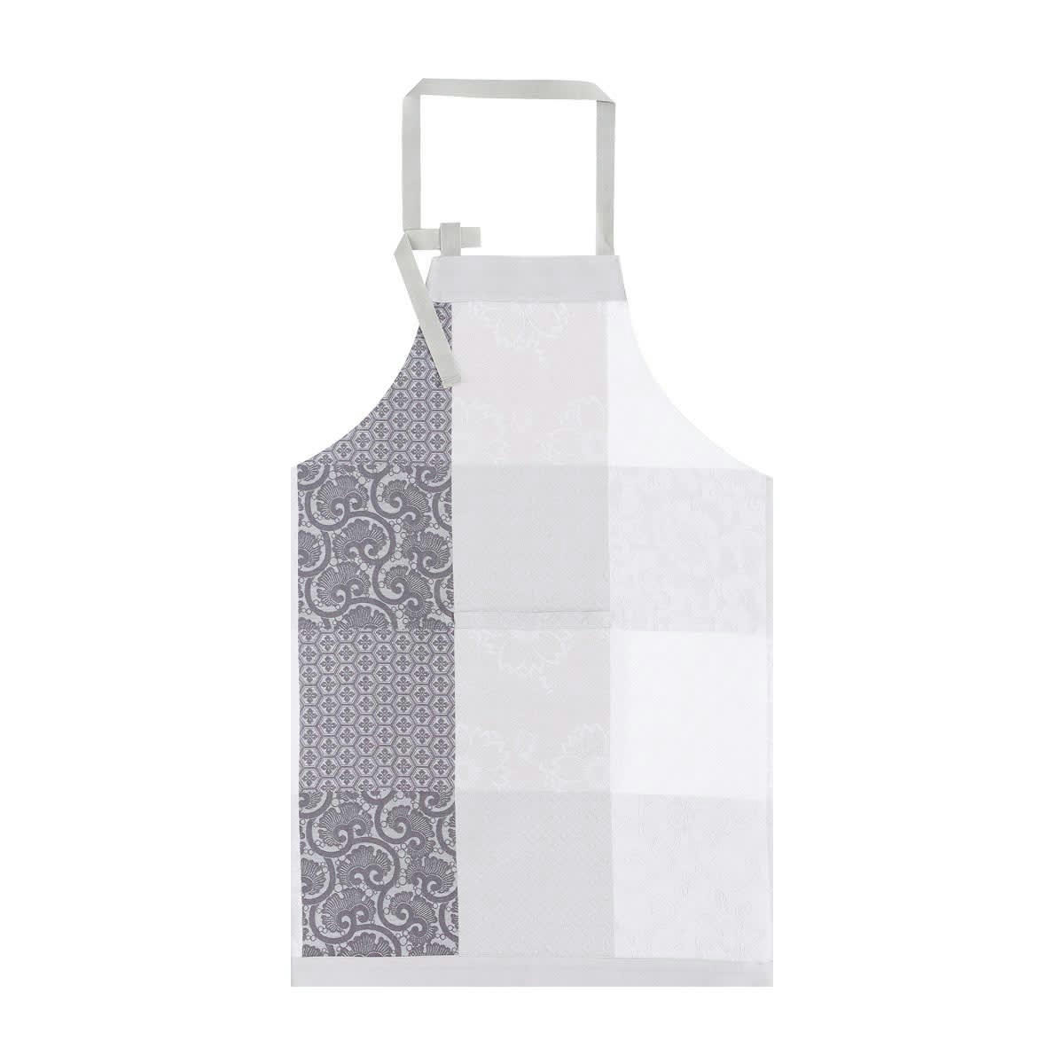 FLEURS DE KYOTO - Tablier en coton brume 90 x 96