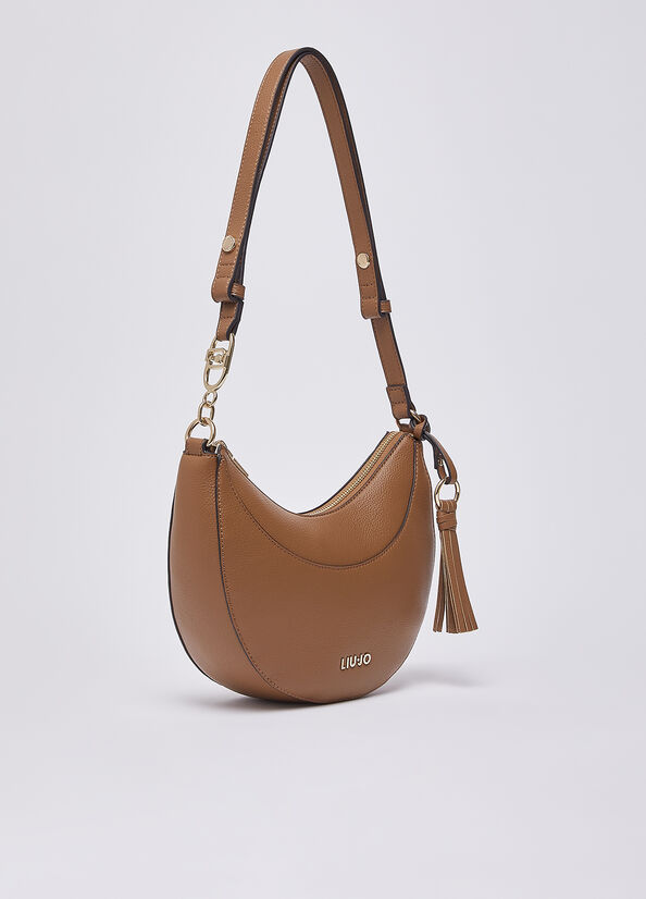 Borsa hobo media con charm