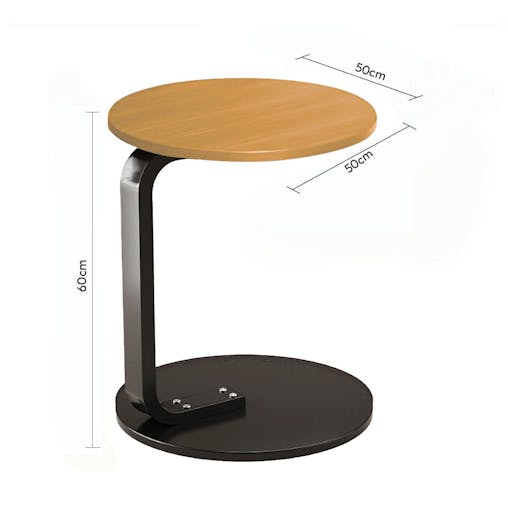 SOGA 50cm Wood Board Mini Side Table Movable Lightweight w/ Black Frame