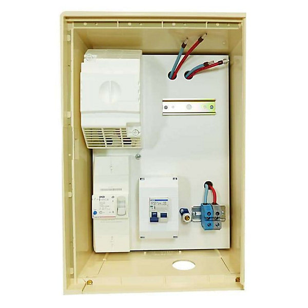 Coffret de chantier monophasé 12 kW - pack complet raccordement souterrain 3 mètres conforme ENEDIS avec bornier IP2X