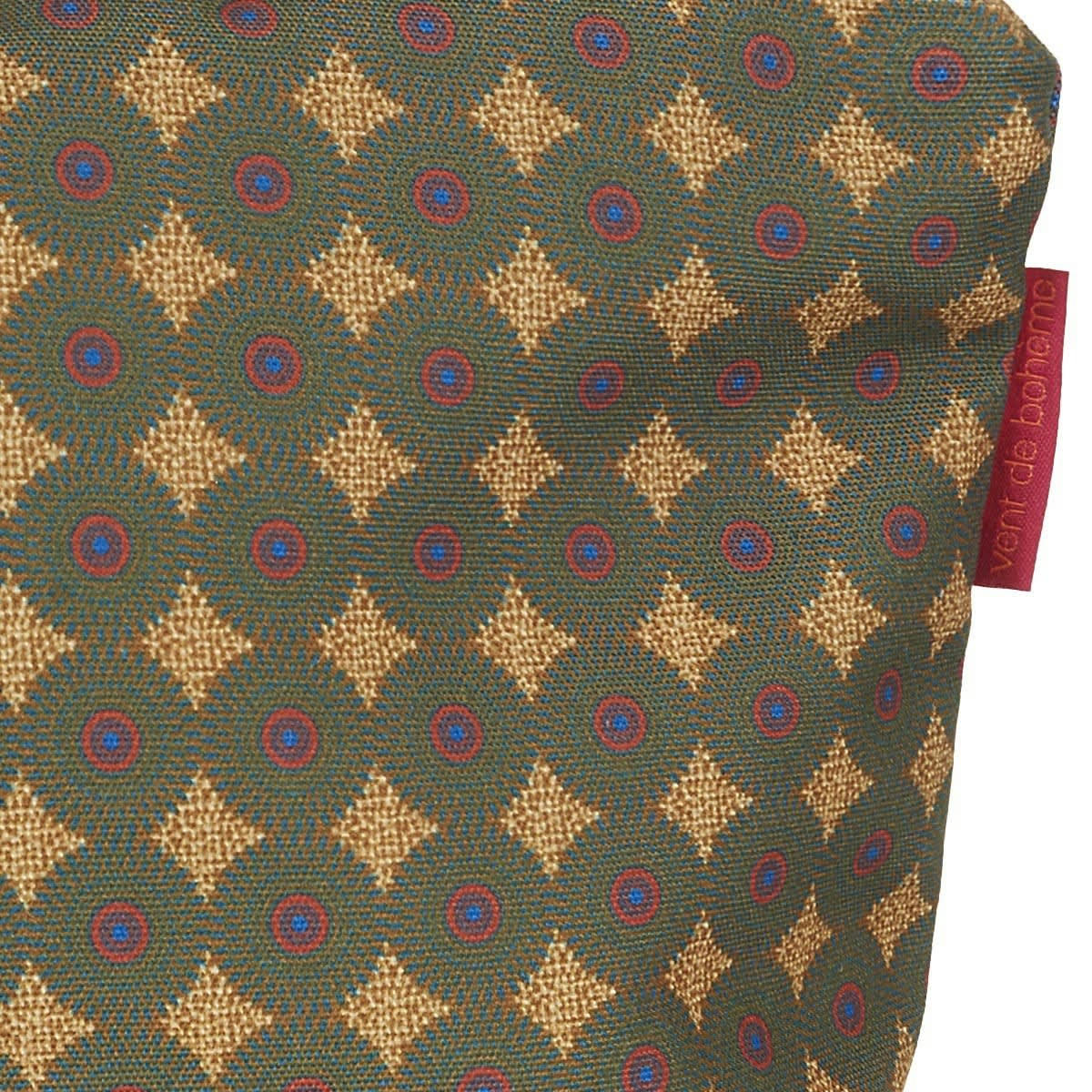 HANOÏ - Pochette en toile outdoor imprimé graphique bronze 19x28cm