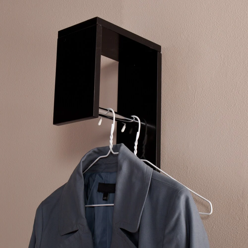 SEI Furniture Holmes Anywhere Black Wall Mount Coat Tree