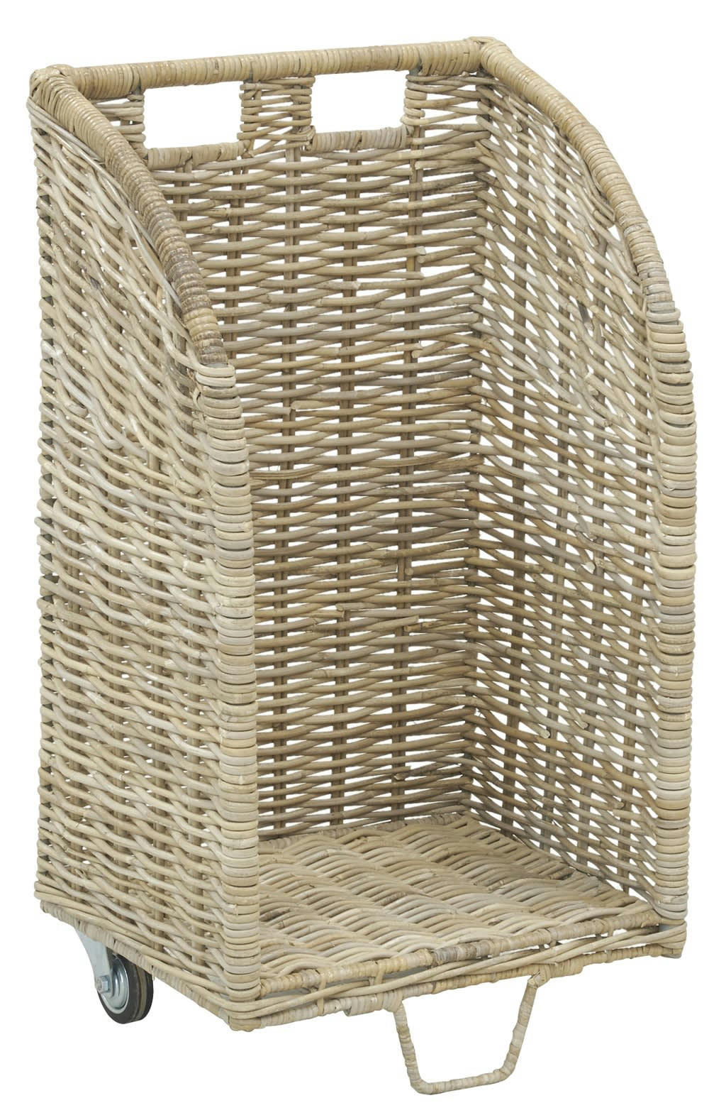 - Chariot à bûches en poelet gris taille M