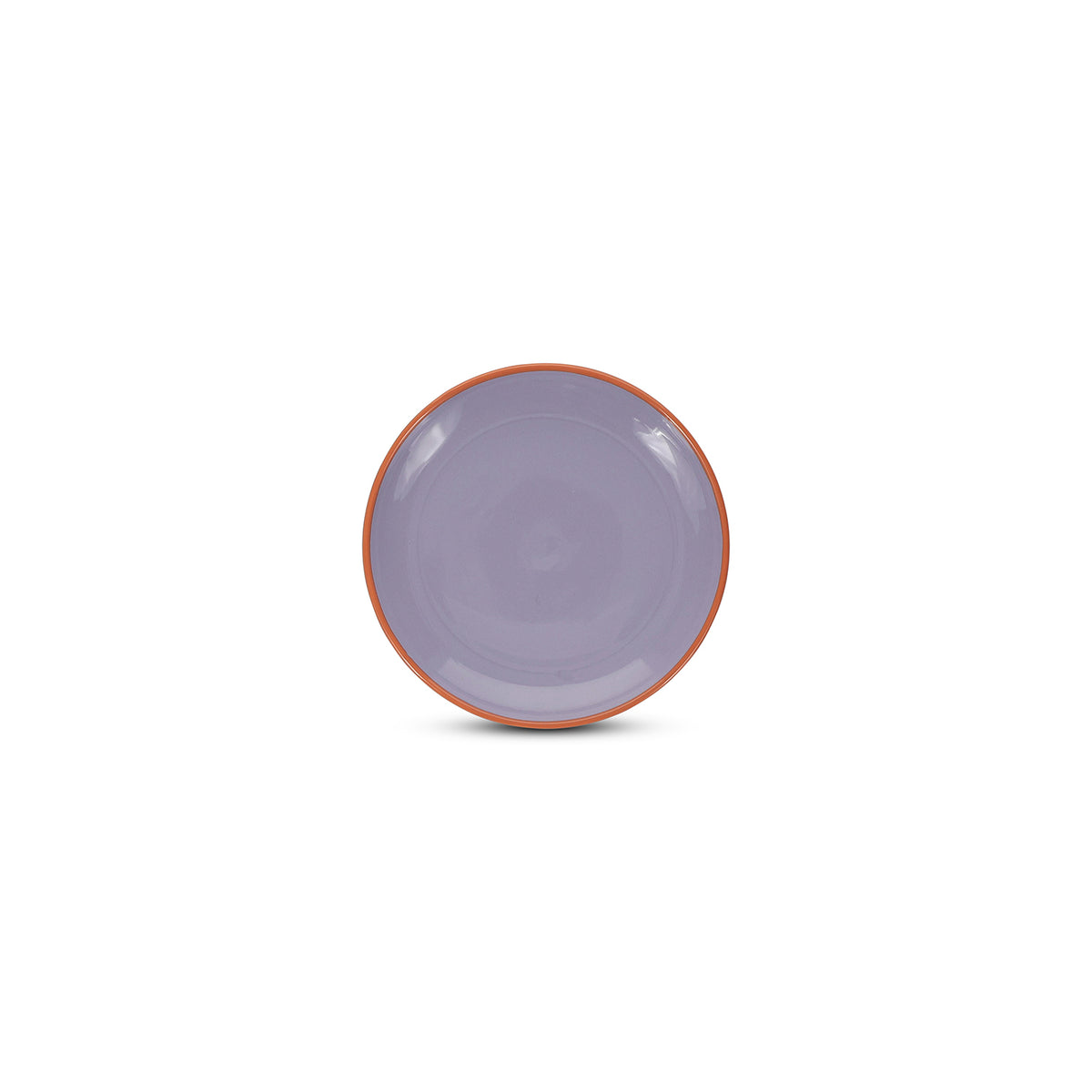 Ona - Plat bord 18xH2,5cm paars/oranje Duo - Set van 4