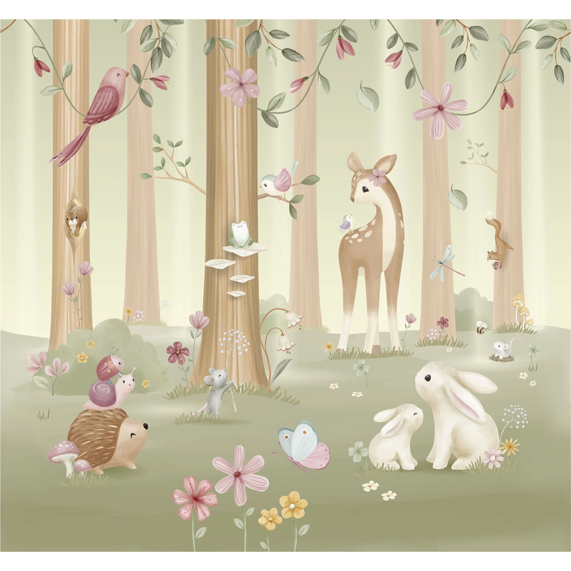 Little Dutch Papier peint panoramique XL FAIRY GARDEN 300 x 280 cm