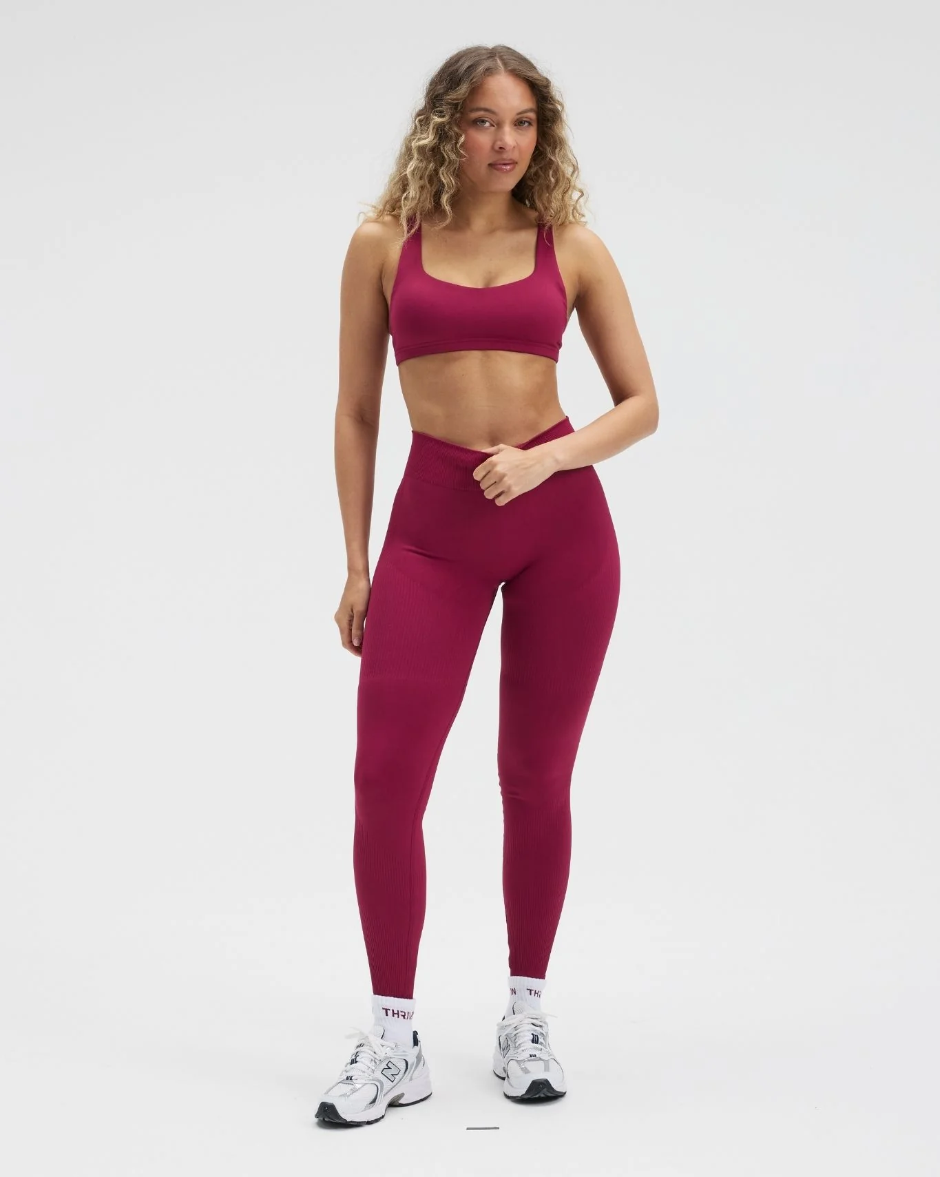 Elevate™ Sculpting Mid Waist Scrunch Leggings | Cherry Berry