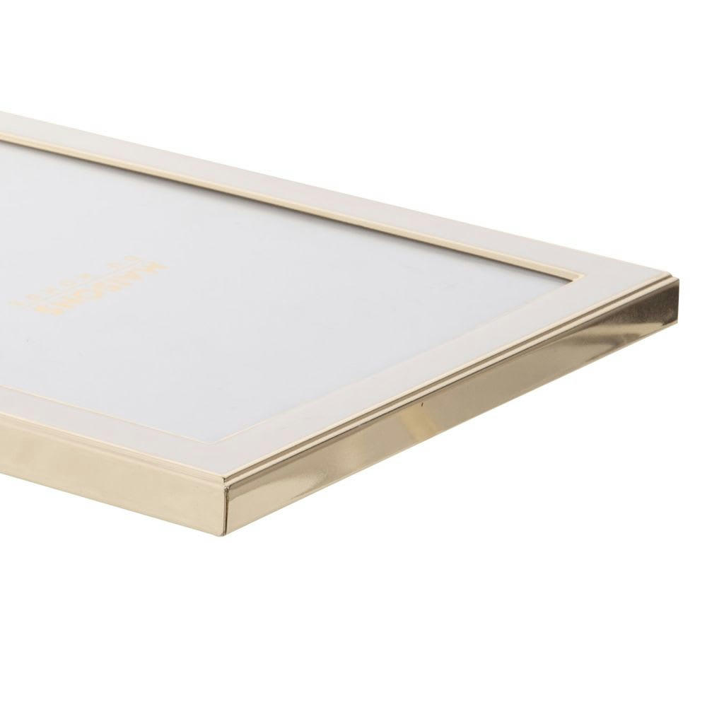 REBECCA - Cadre photo blanc et doré 15x20