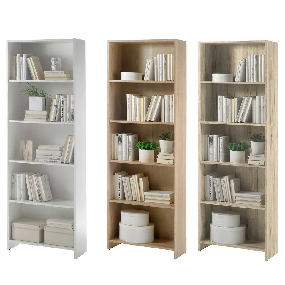 Open boekenkast Bobby - 60 x 24 x 175 cm - Wit