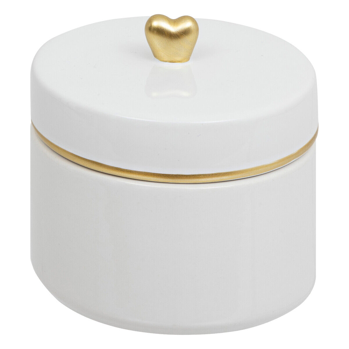 Caixa decorativa branca em cerâmica 10cm