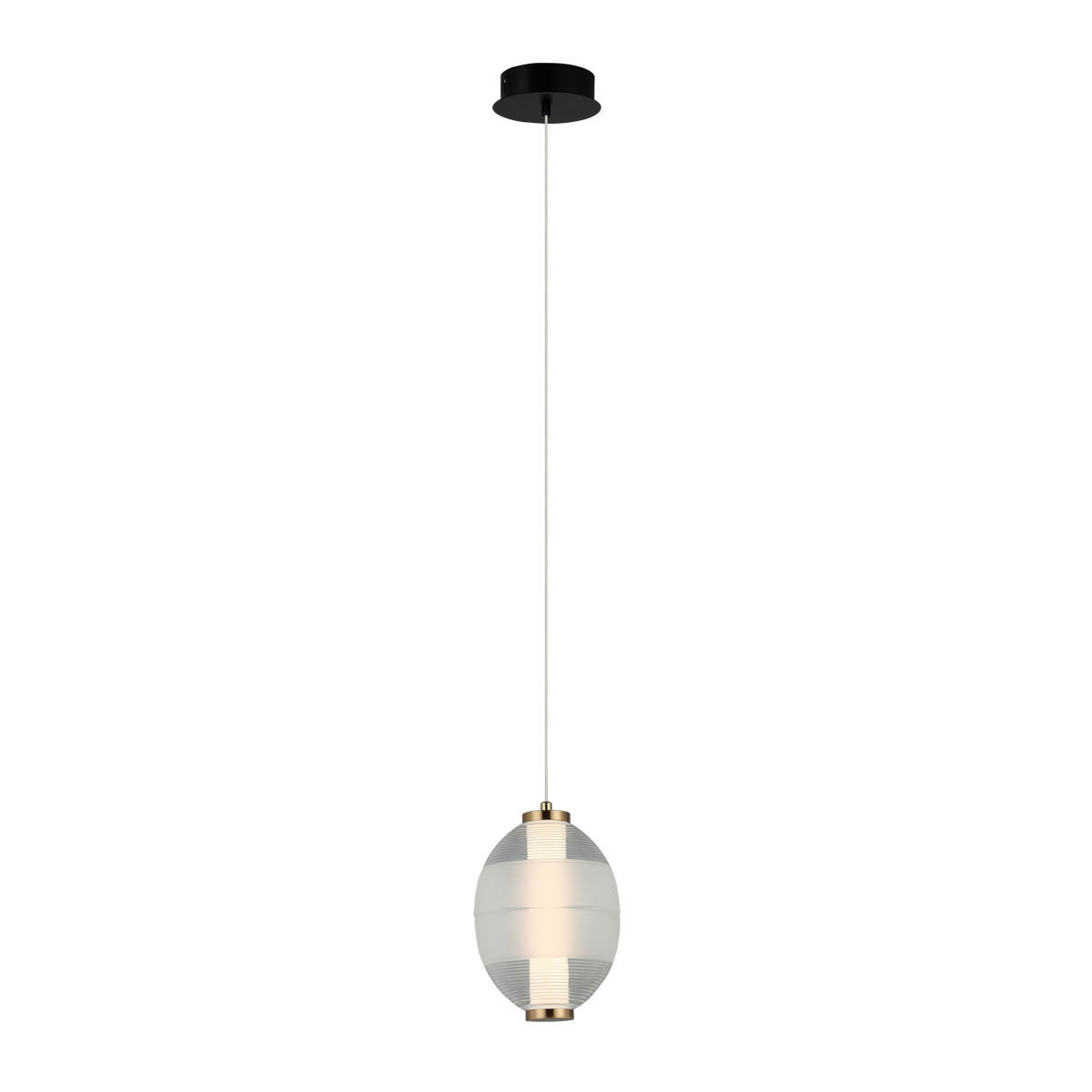 Lampa wisząca RINOT czarno-biała-przezroczysta LED 1x8W 3000K 500lm Italux