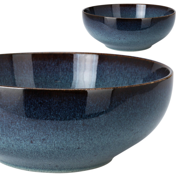 Miska ceramiczna granatowa 25 cm dekoracyjna