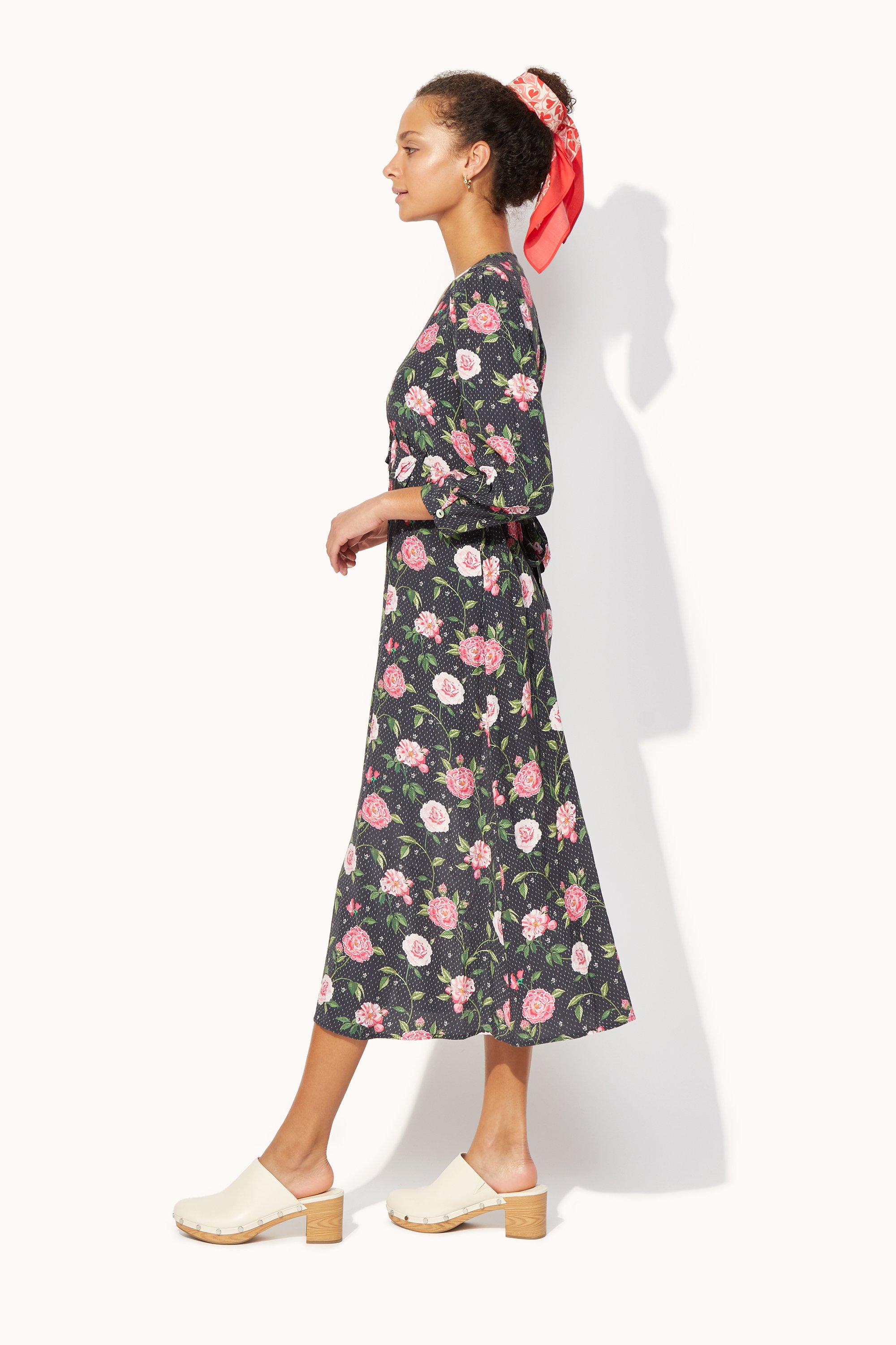 Tea Rose Ruffle Tea Dress