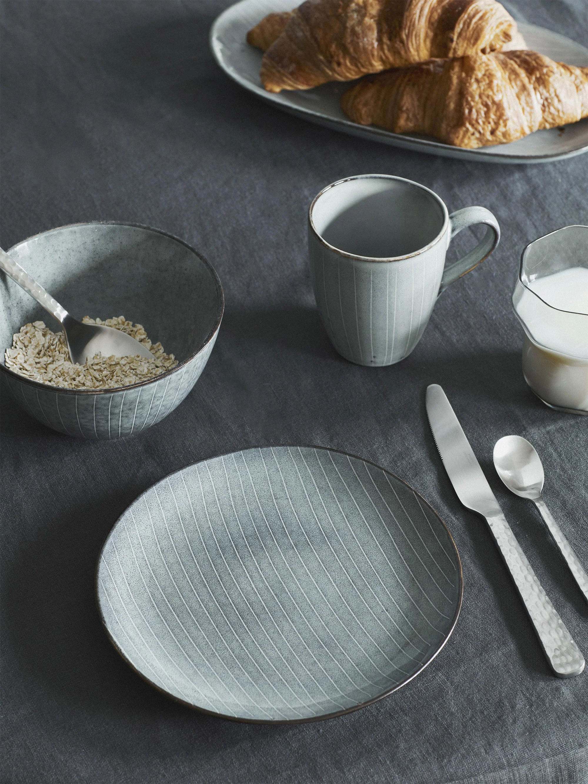Handgemachtes Frühstücks-Set Nordic Sea, 4 Personen, 12er-Set
